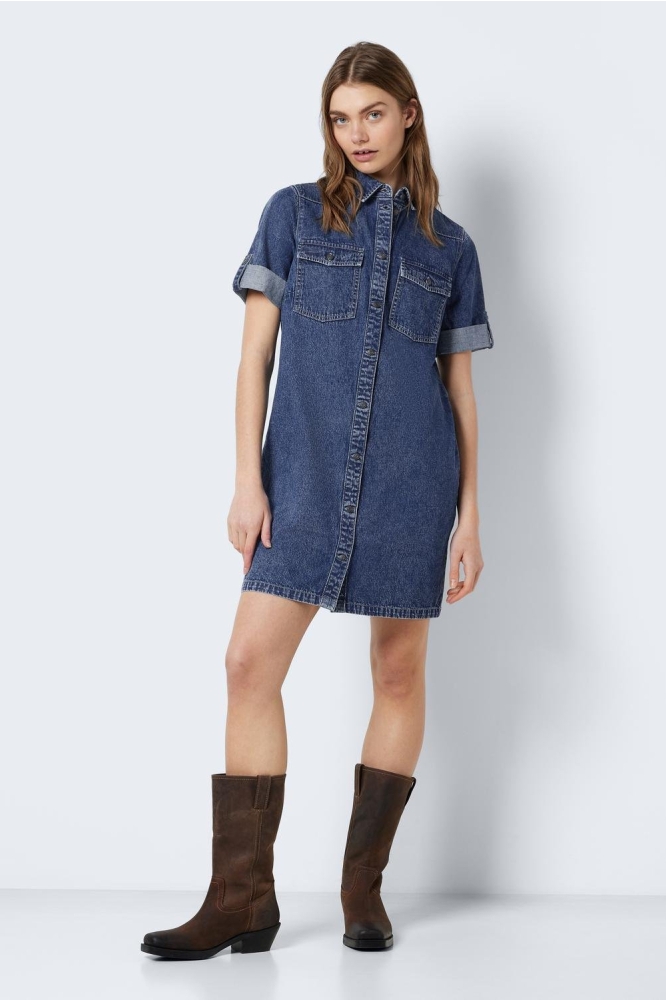 NMNEW SIGNE S/S DENIM DRESS WG002MB 27030040 Medium Blue Denim